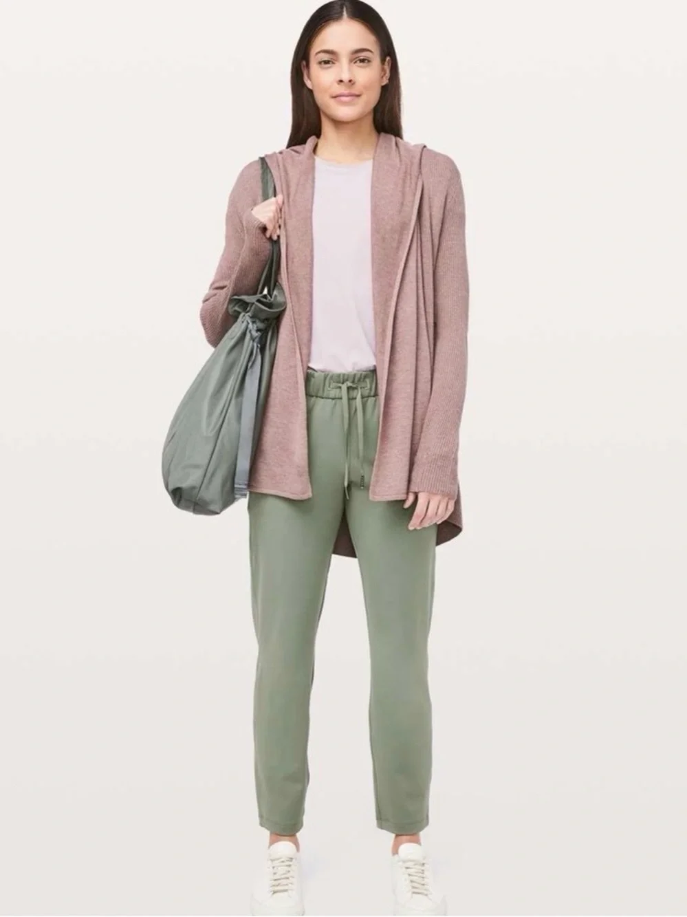 Lululemon On The Fly Pant 27” Size 2 Grey Sage Luxtreme Travel Work Pants